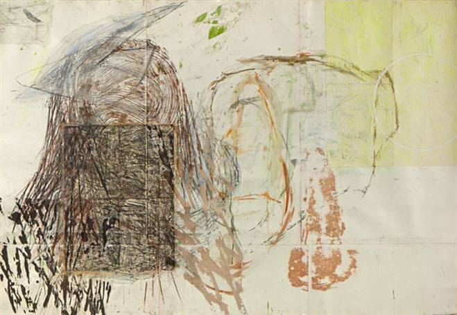 Title:Untitled, 1984 Artist: Carl Palazzolo 52.25" x 76" (132.72cm x 193.04cm) Created: 1984 Mixed Media/Paper Farhat Art Museum Collection