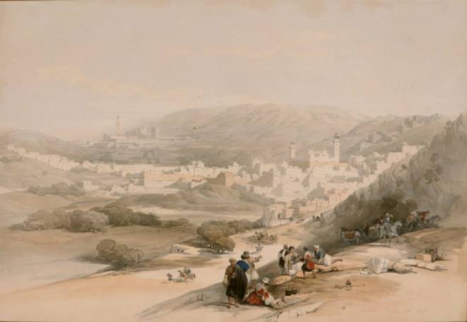 David Roberts (1796–1864) Hebron, March 18th 1839 ,Farhat Art Museum Collection.
